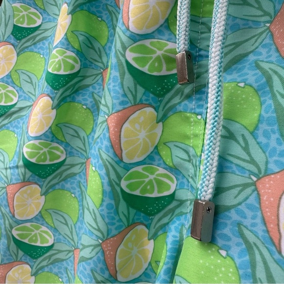 Peter Millar Men's Sour Lemons Swim Trunk Drawstring Pockets Mesh Liner - Picture 4 of 13